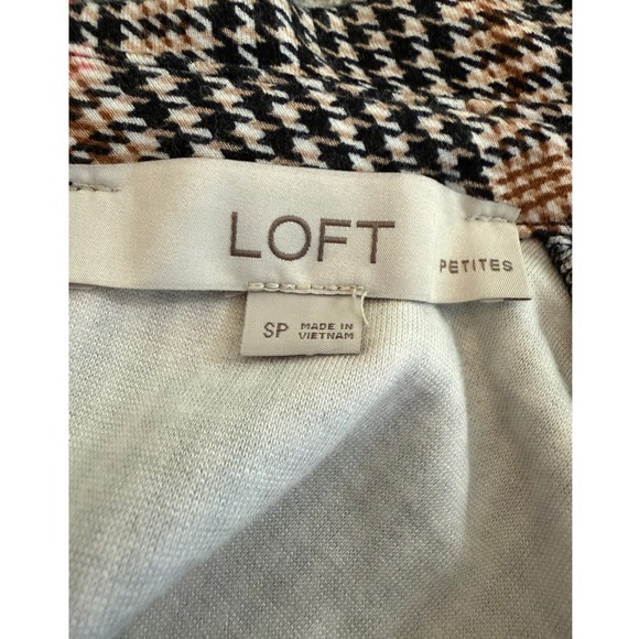 Loft Womens Plaid Collared Short Sleeve Dress with Pockets Petite Size SP - Picture 9 of 10